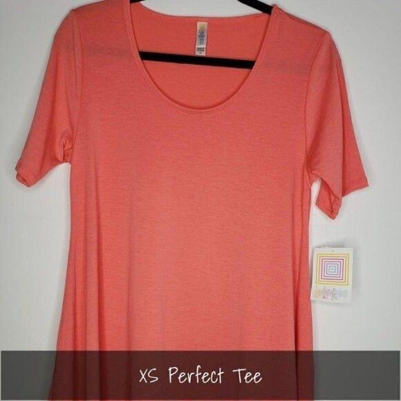 LuLaRoe Perfect T XS Solid Coral NEW - Picture 1 of 2
